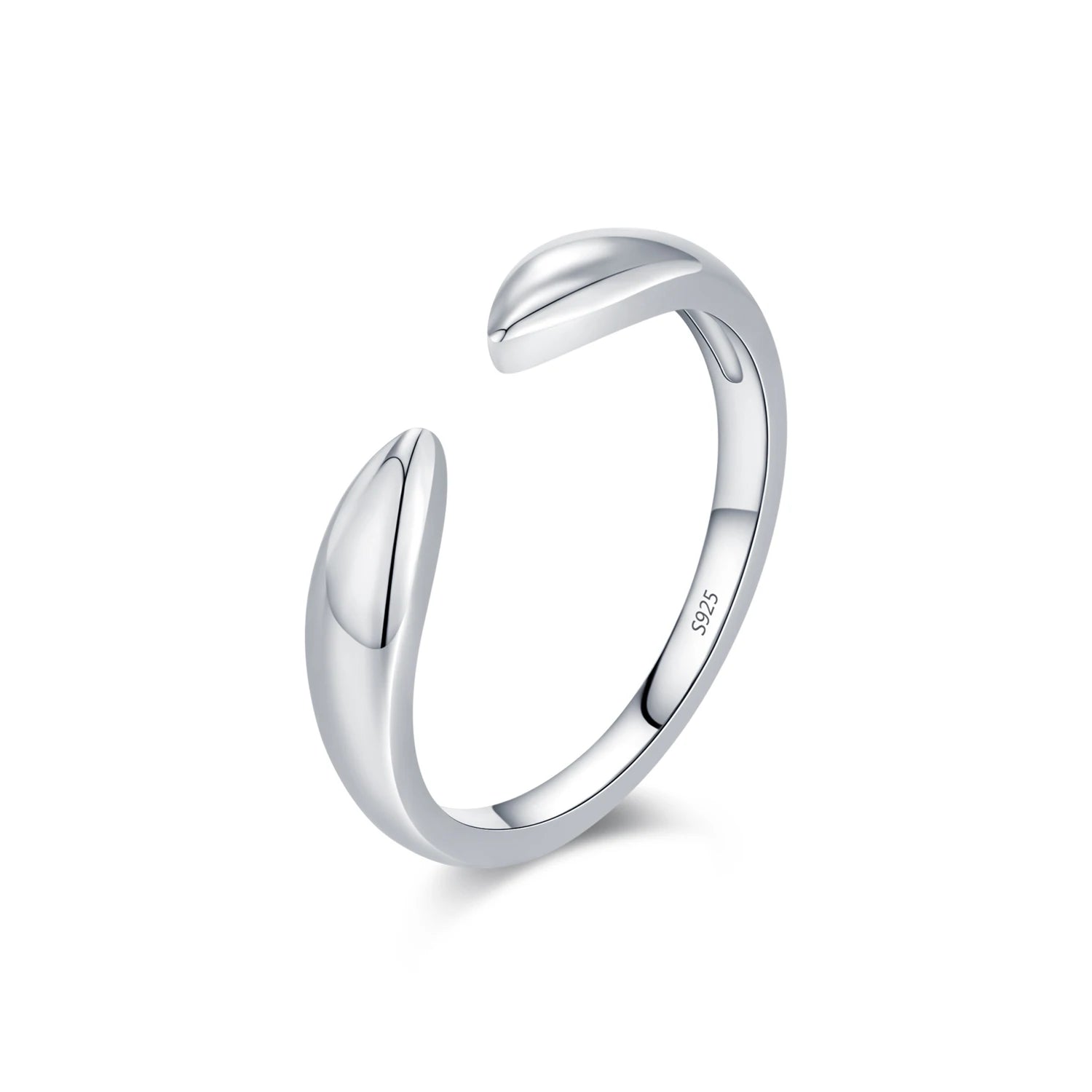 Fashion ring sterling silver crisp lines clean look