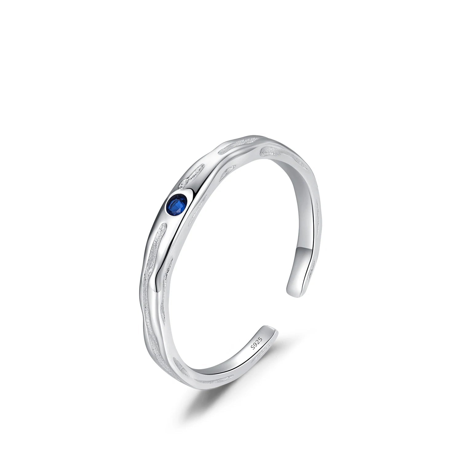 925 sterling silver band photographed to confirm ring size from ring