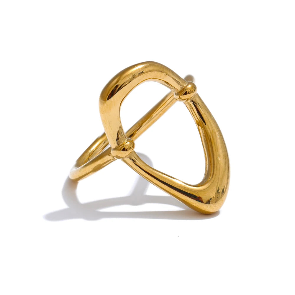 Oval ring hollow stainless steel waterproof ring design