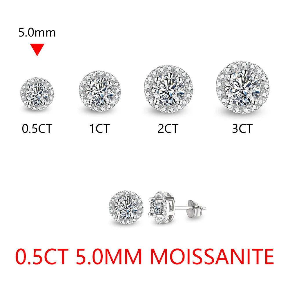 Moissanite jewelry shine on classic stud earrings diamond style