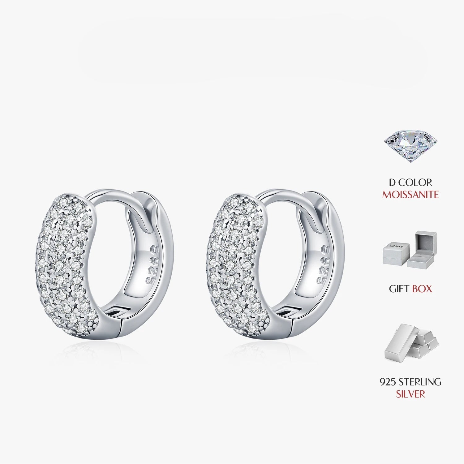 Elegant sterling silver earrings perfect for wedding looks