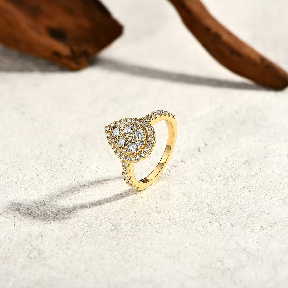 Engagement ring moissanite style sized for ring size comfort