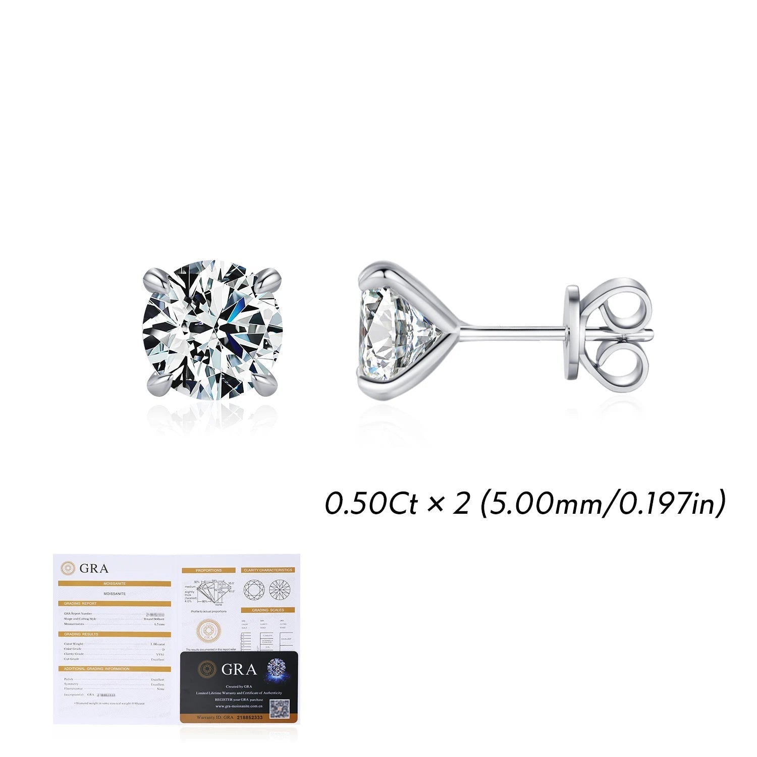 Sterling silver earrings displayed with coordinating moissanite jewelry