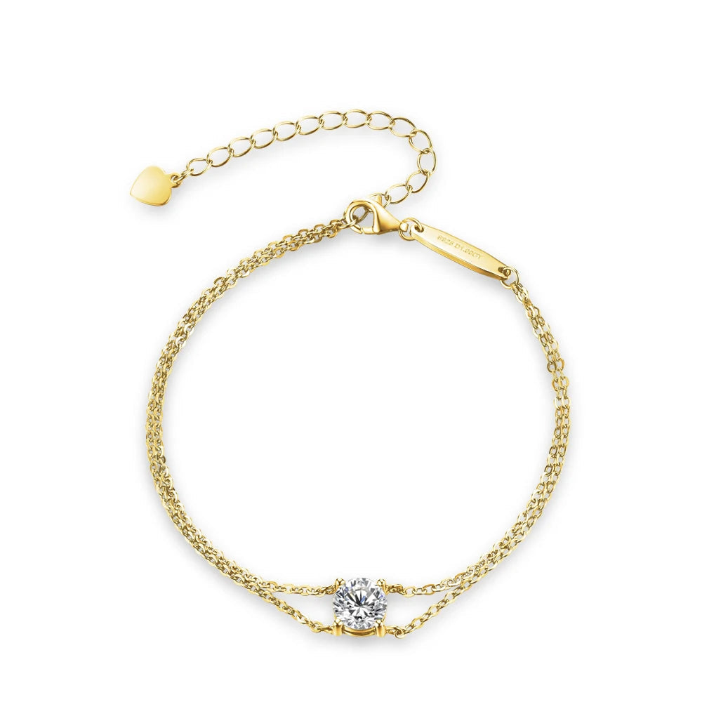 Bracelet chain elegance and moissanite brilliance combined