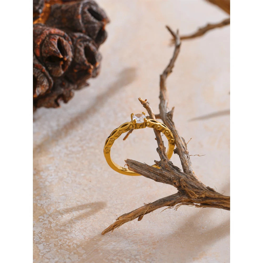 Bling rings design in stainless ring with sparkle