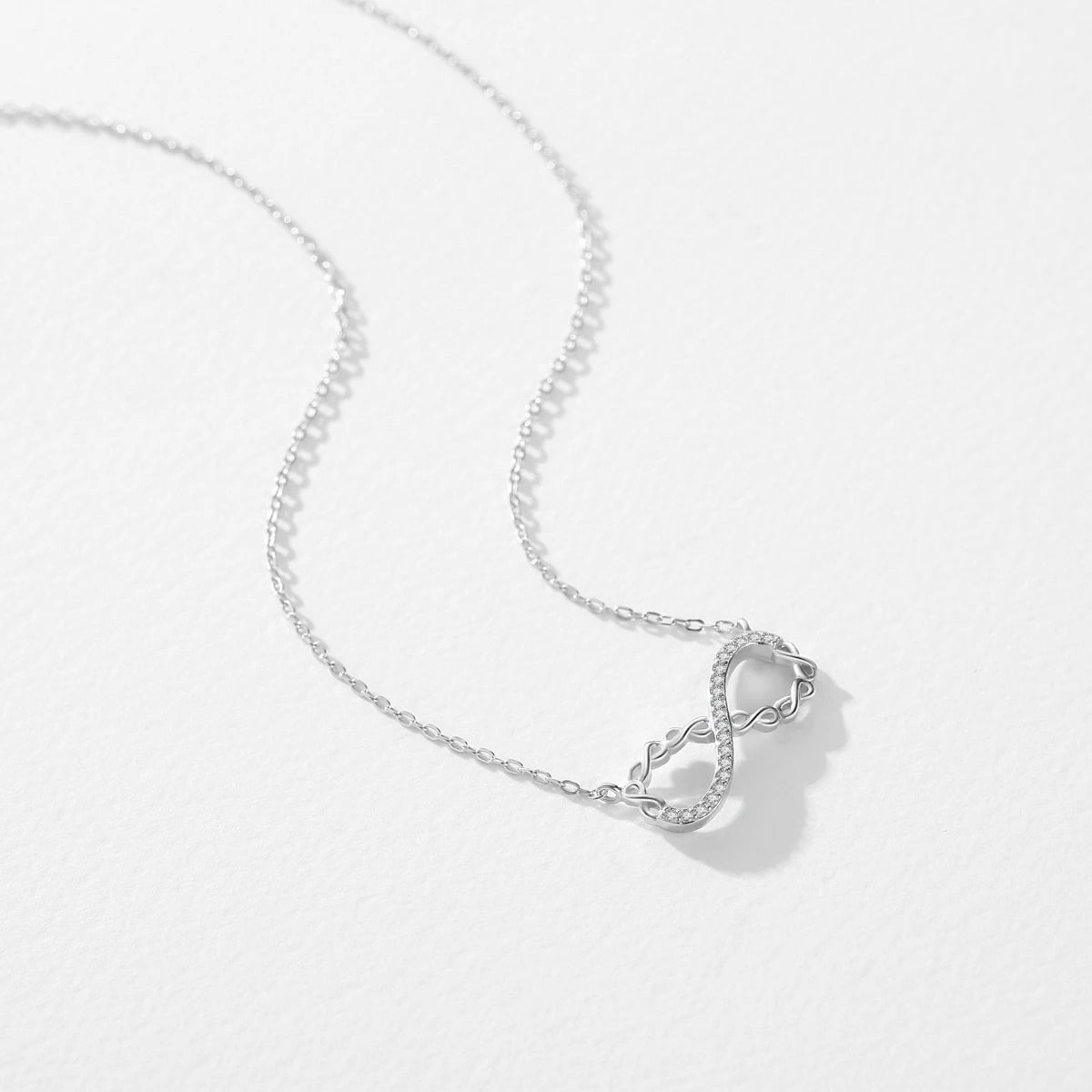 Sterling silver chain showcasing a charm necklace accent
