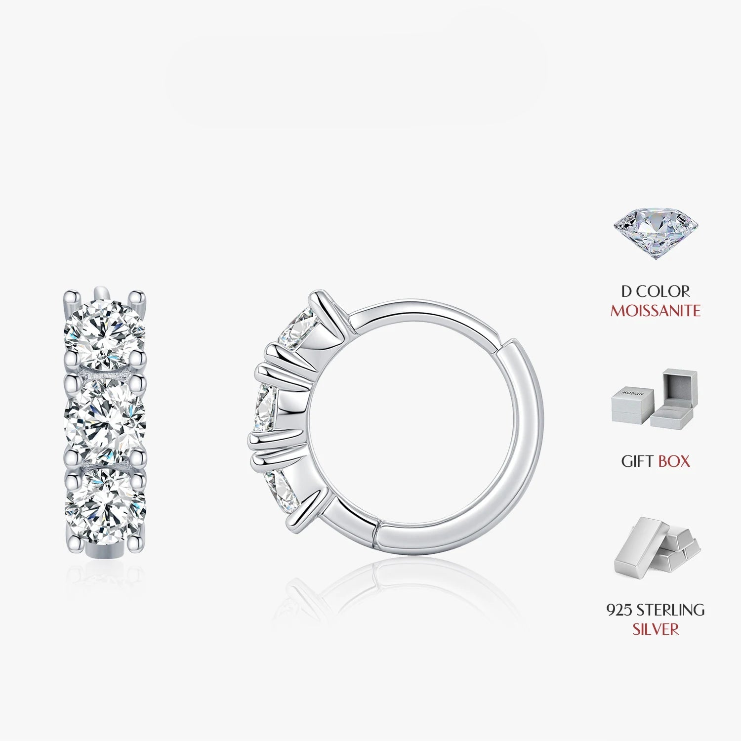 Moissanite jewelry earrings offering classic and modern elegance