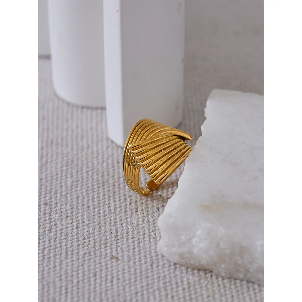 Ring with gold and ring size option bold statement look