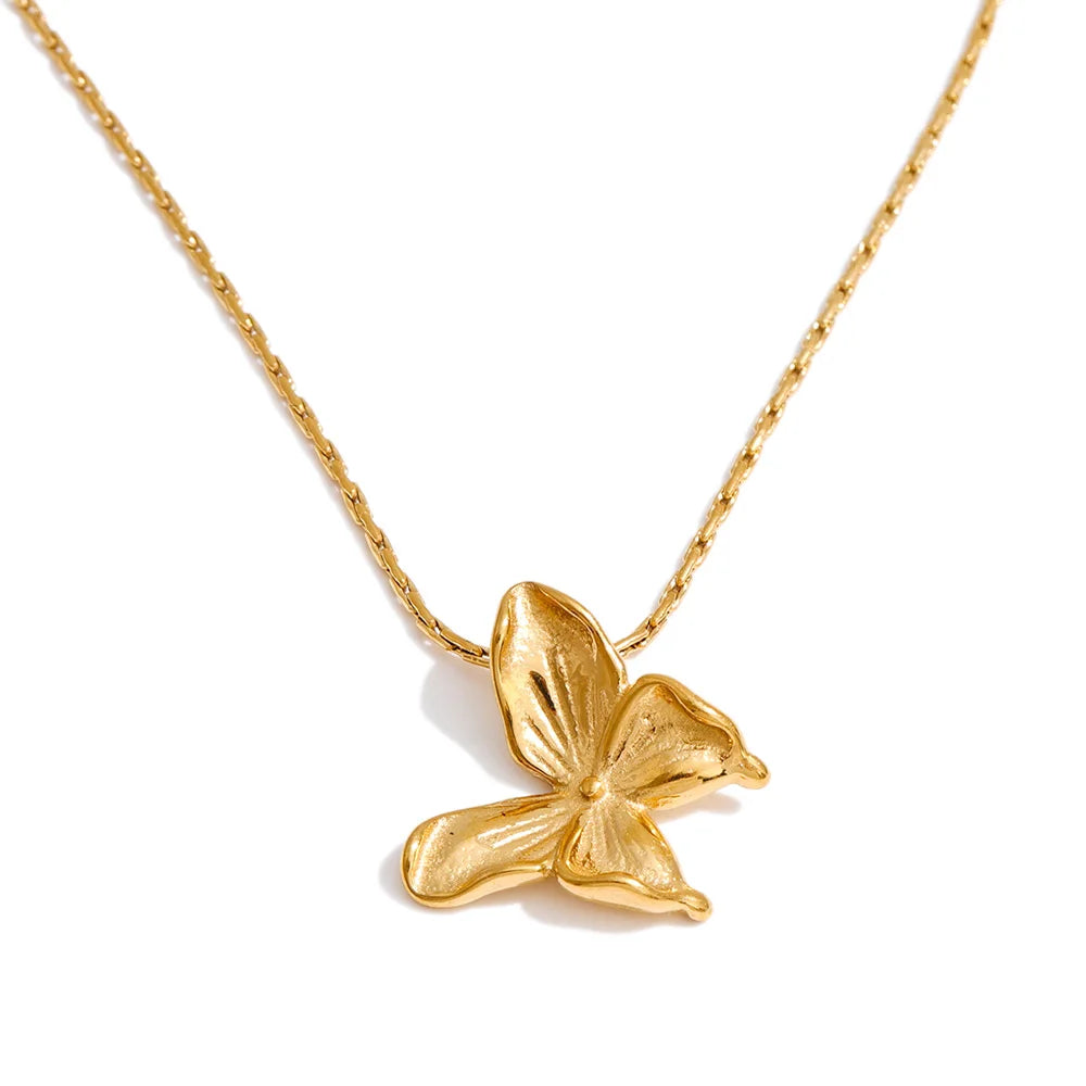 Fashion jewelry piece featuring butterfly pendant on chain