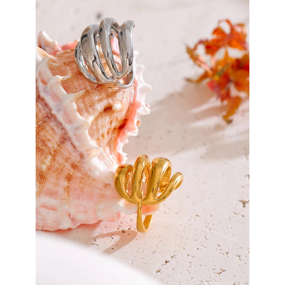 Polished stainless steel for jewelry band with adjustable ring size