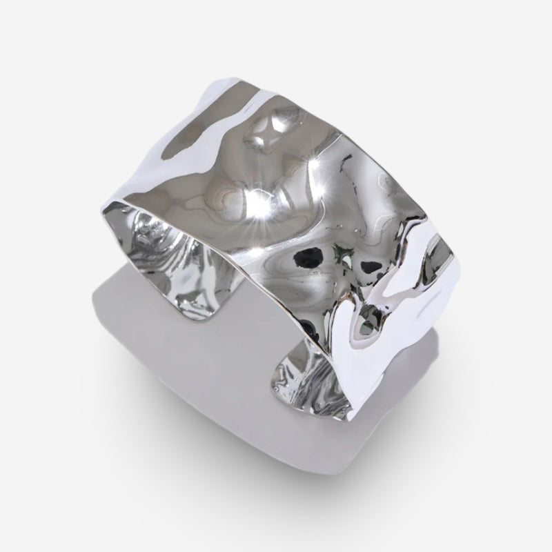 Gold bracelet bracelet wide open cuff stainless steel style