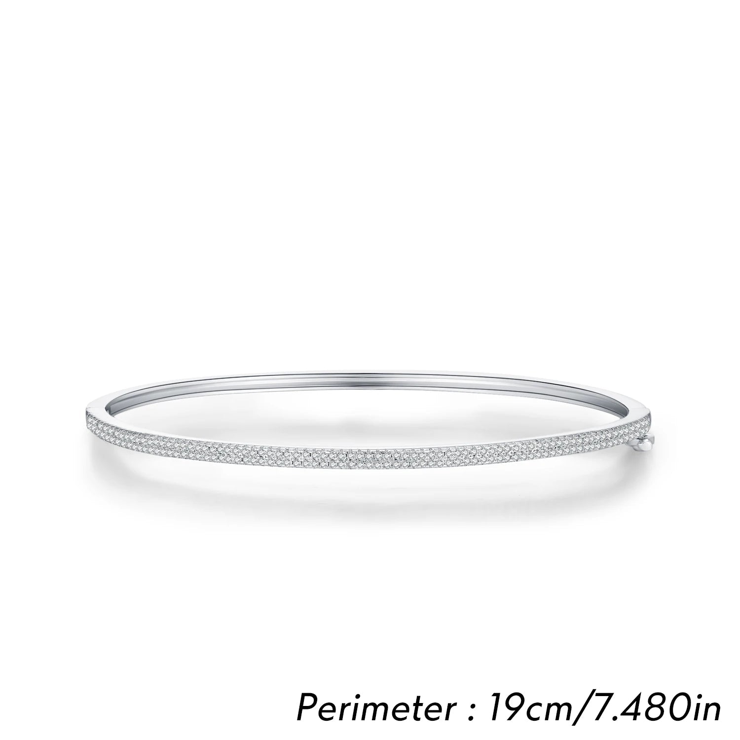 Bangle bracelet with mirror polish crafted in sterling silver