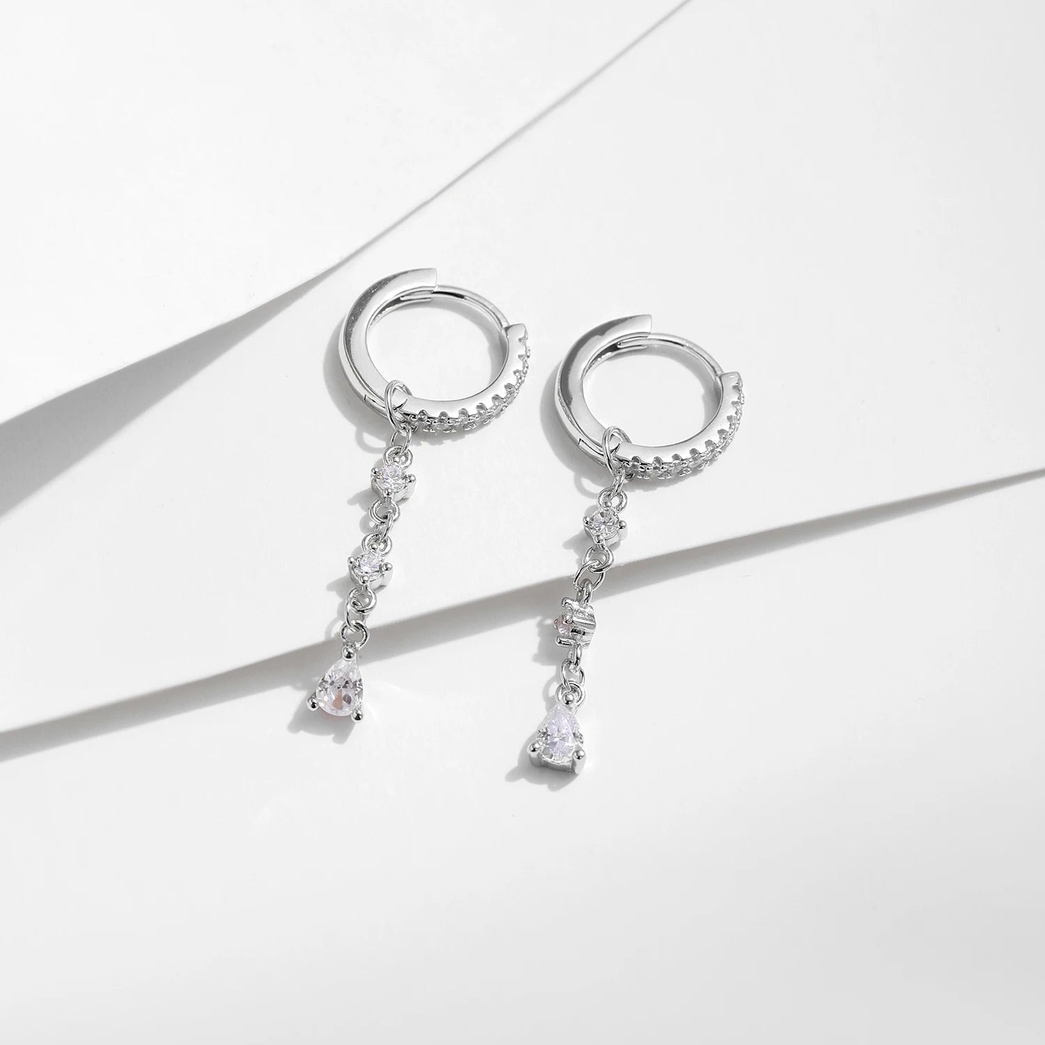Earrings silver sterling design with refined silver color