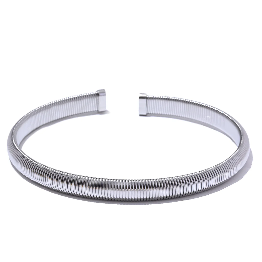 Elegant torque necklace stainless steel thick design for bold women’s fashion