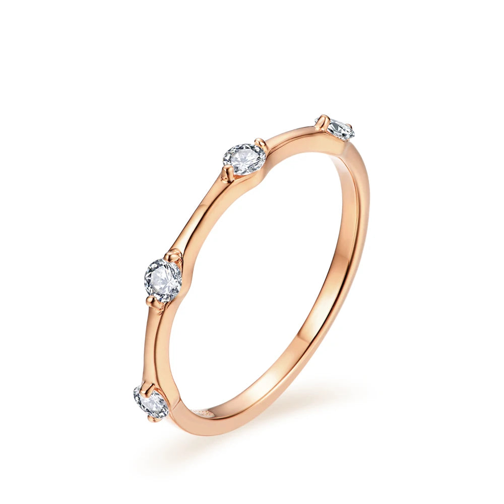 Elegant wedding ring band with brilliance and comfort