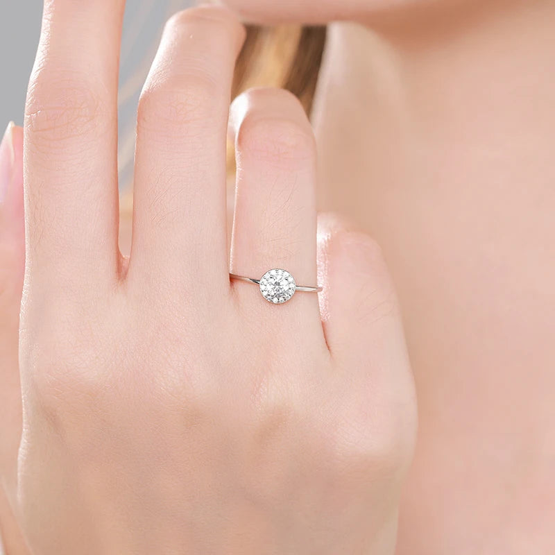 Engagement ring and cubic zirconia shine for ring wedding elegance