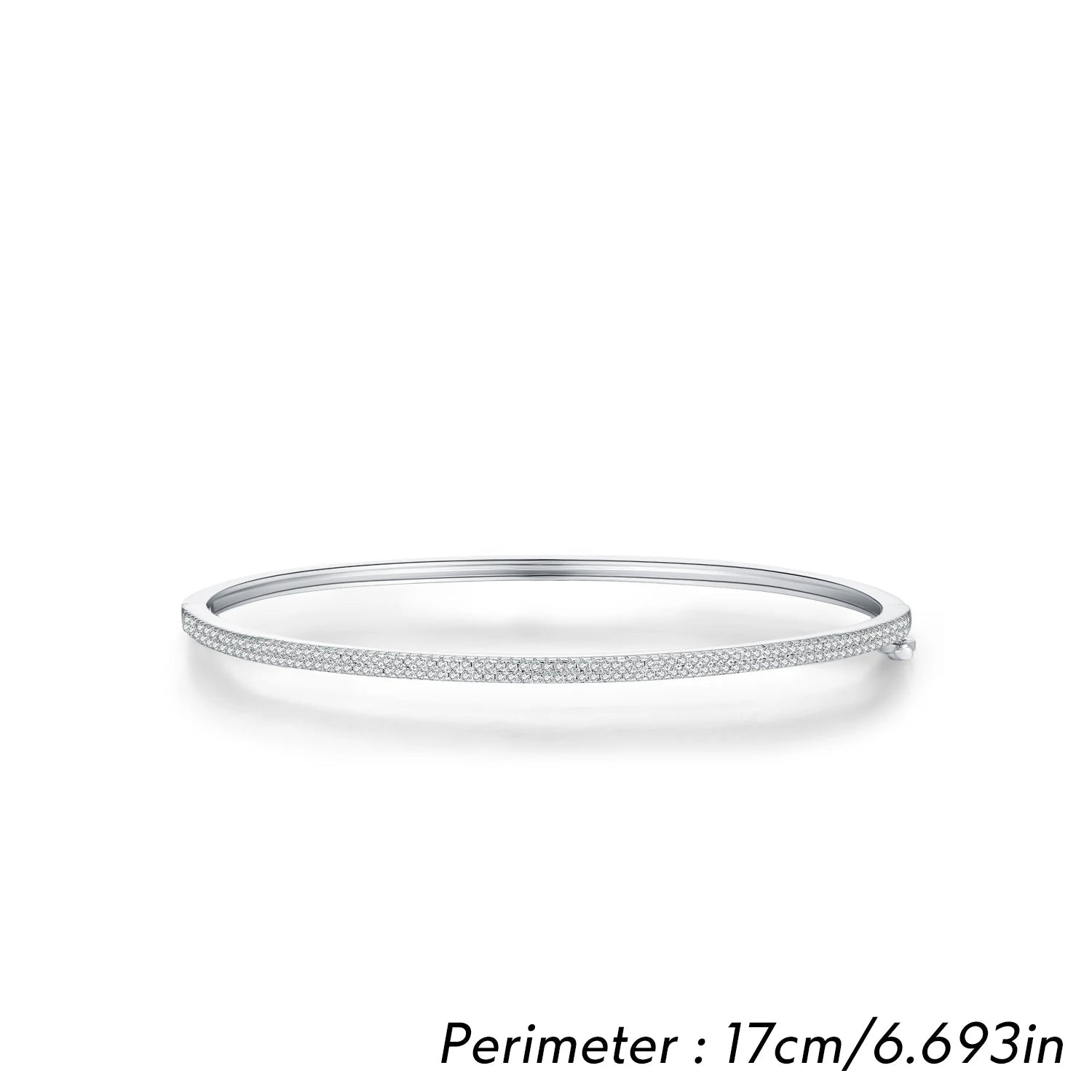 Clear CZ accents on a sterling silver bracelet for refined shine