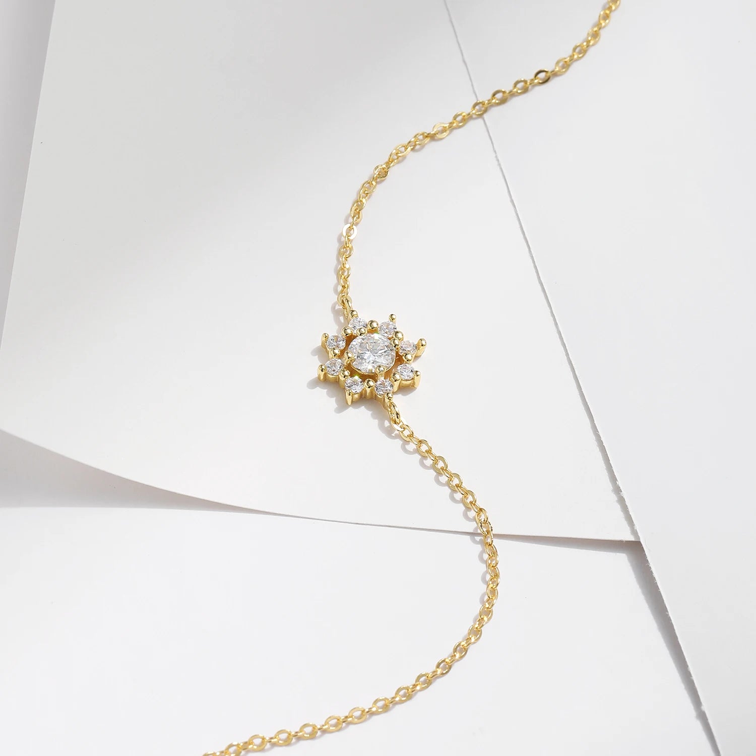 Wedding or gift ready moissanite bracelet sterling silver gem