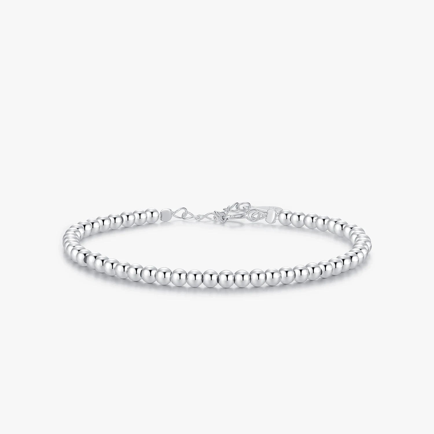 Beads bracelet in 925 sterling silver styled as a sterling silver bracelet