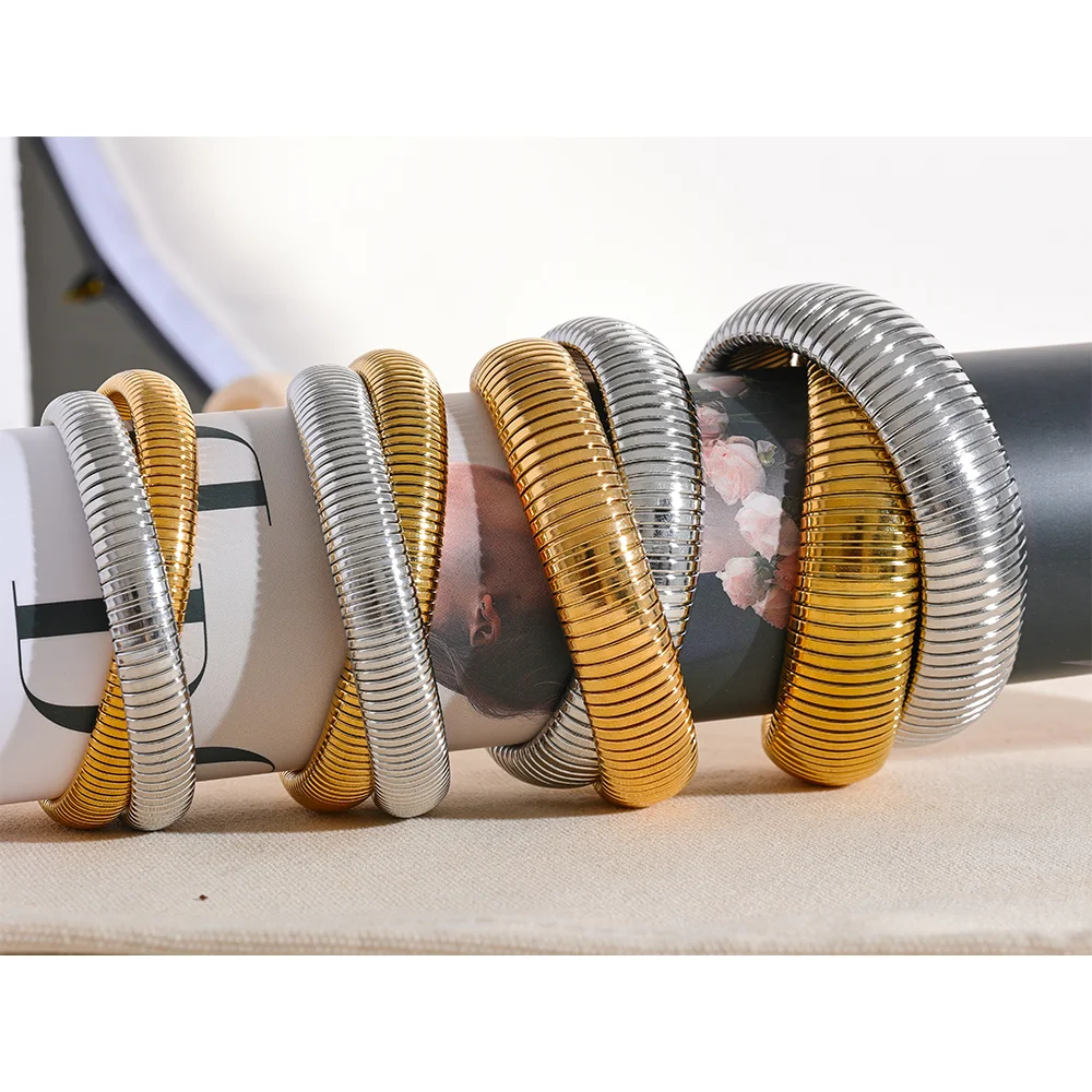 Wrist view highlighting bracelet with gold in a refined profile