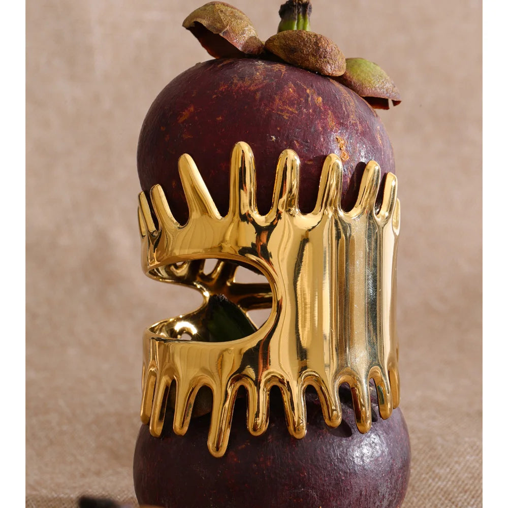 Statement bracelet with gold finish from jewelry store collection