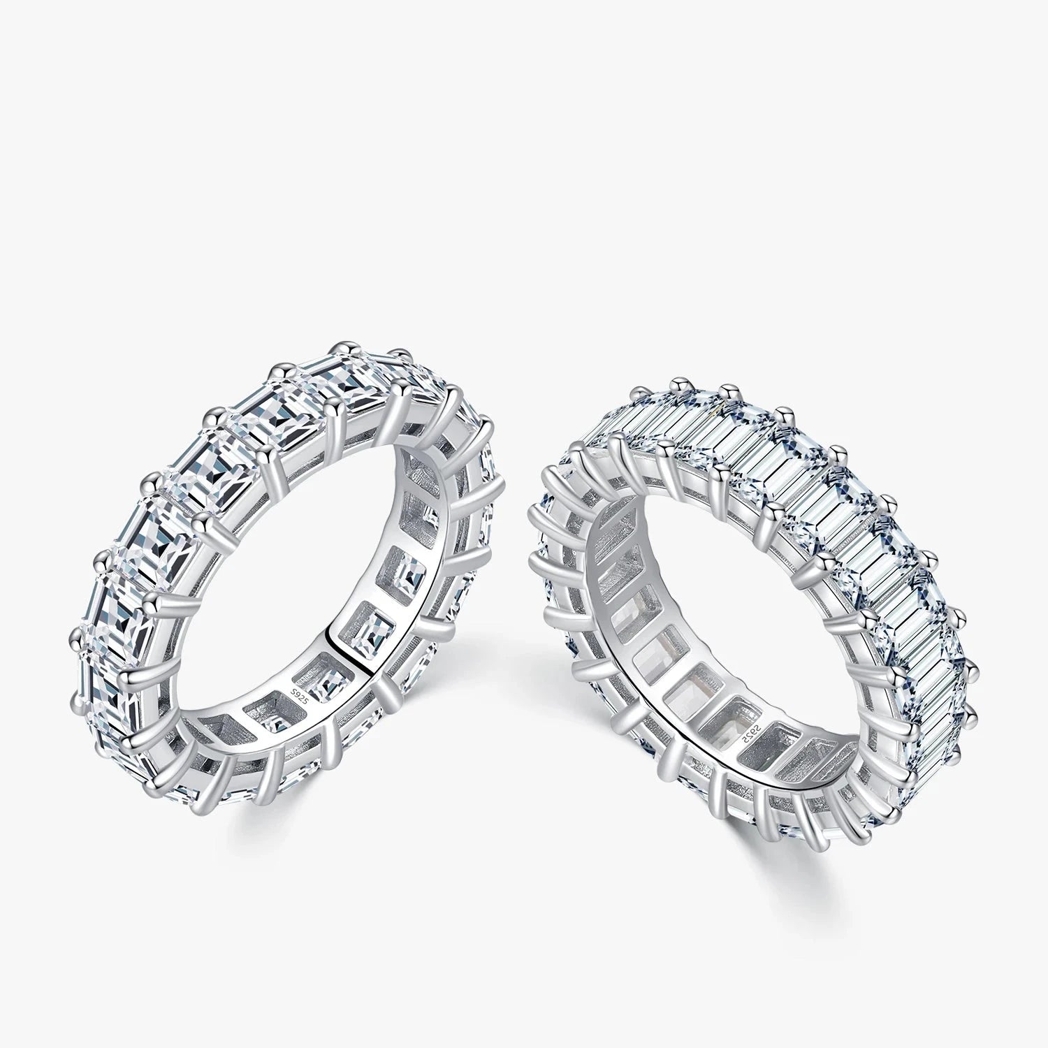 Eme rald cut wedding ring zirconia showcasing classic sparkle