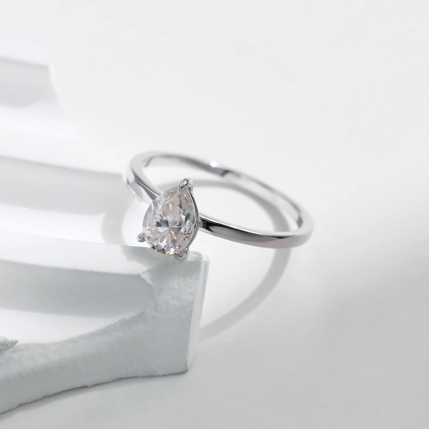Elegant shot of moissanite jewelry rings with moissanite diamonds