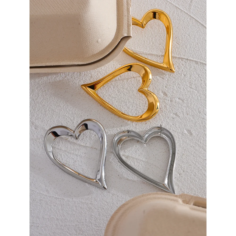 Gold earrings gold style with 316L stainless steel durability