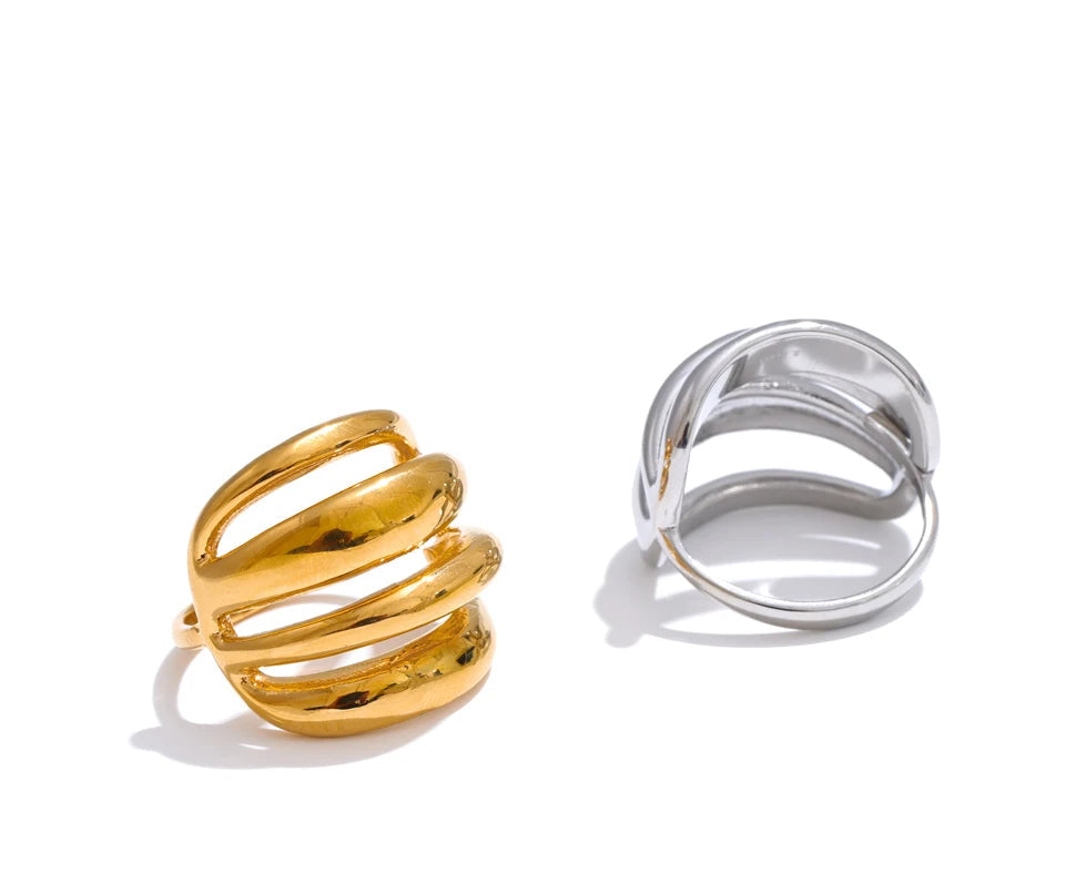 Sculpted geometric finger ring finger ring styled for daily wear