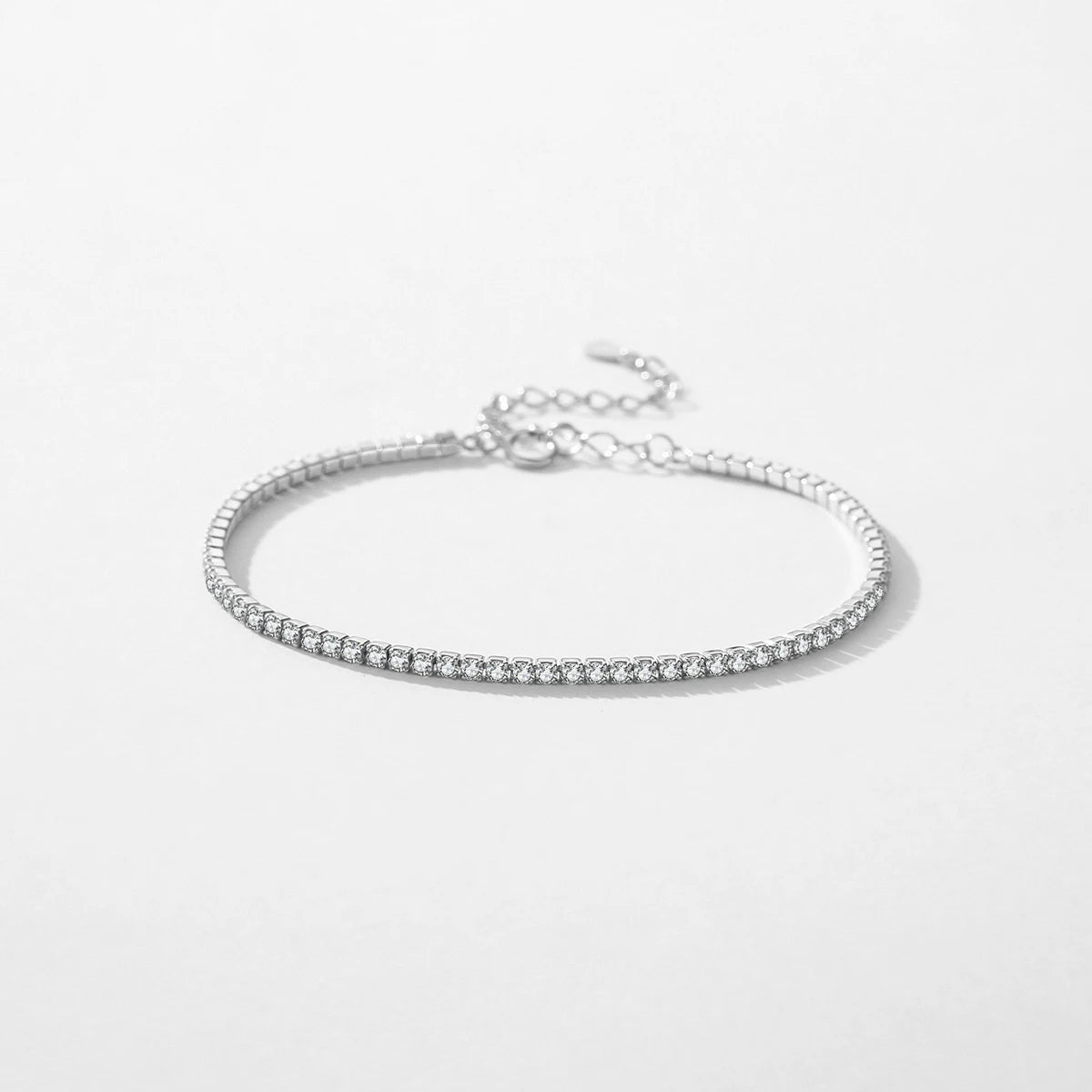 925 sterling silver bracelet with cubic zirconia accents