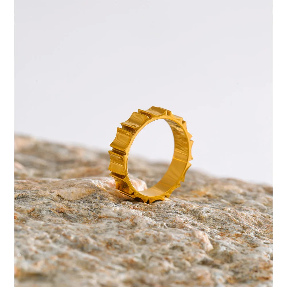 Stainless steel jewelry casting ring for modern style