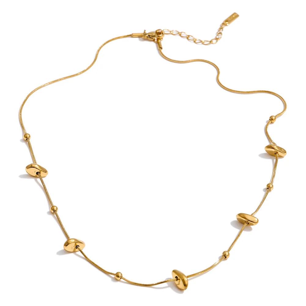 Polished gold jewelry set versatile for casual or evening wear