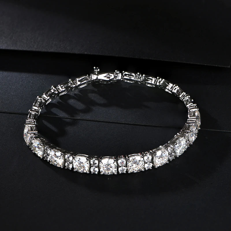Women’s moissanite tennis bracelet 6 mm for elegant occasions