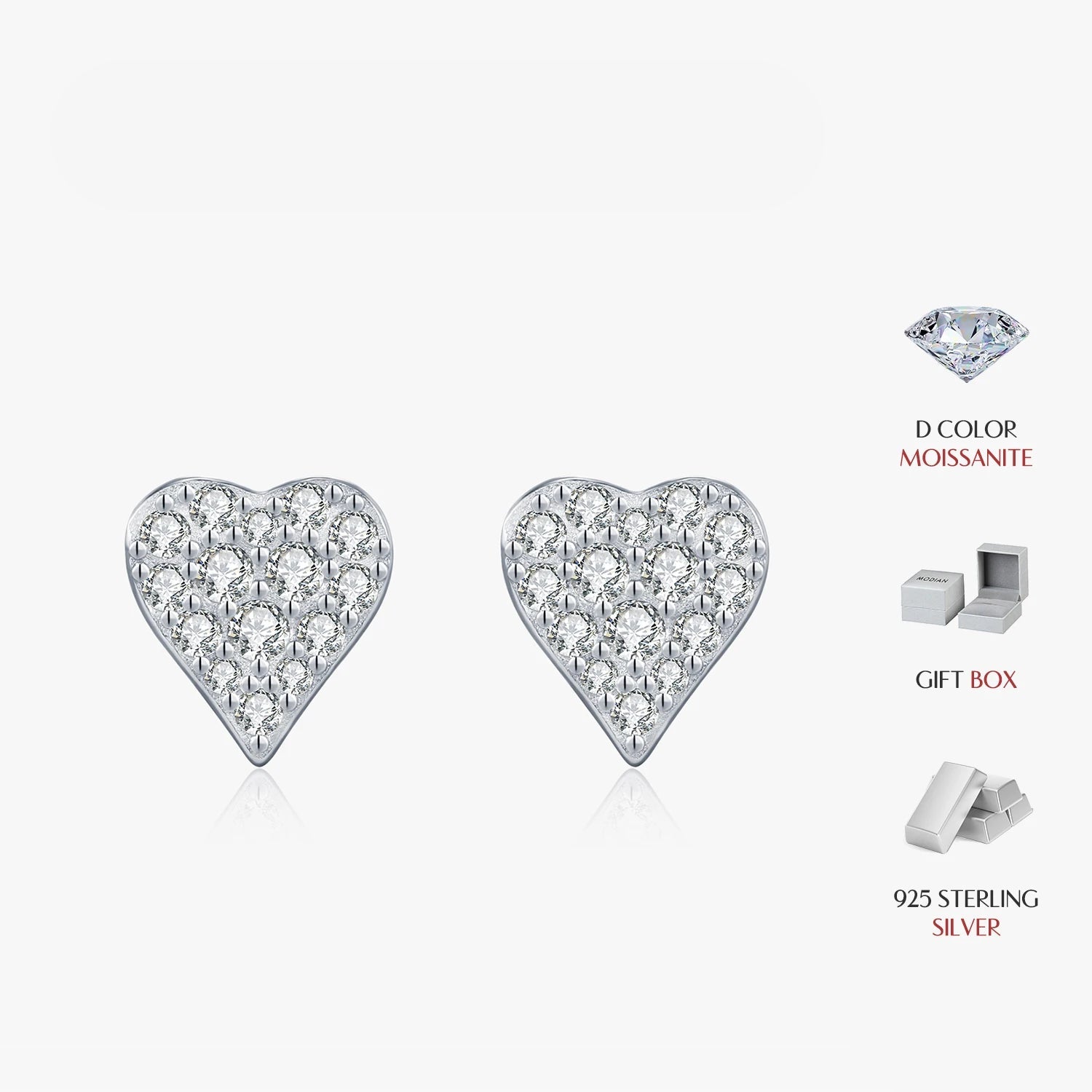 Delicate moissanite ear studs perfect for fine jewelry looks