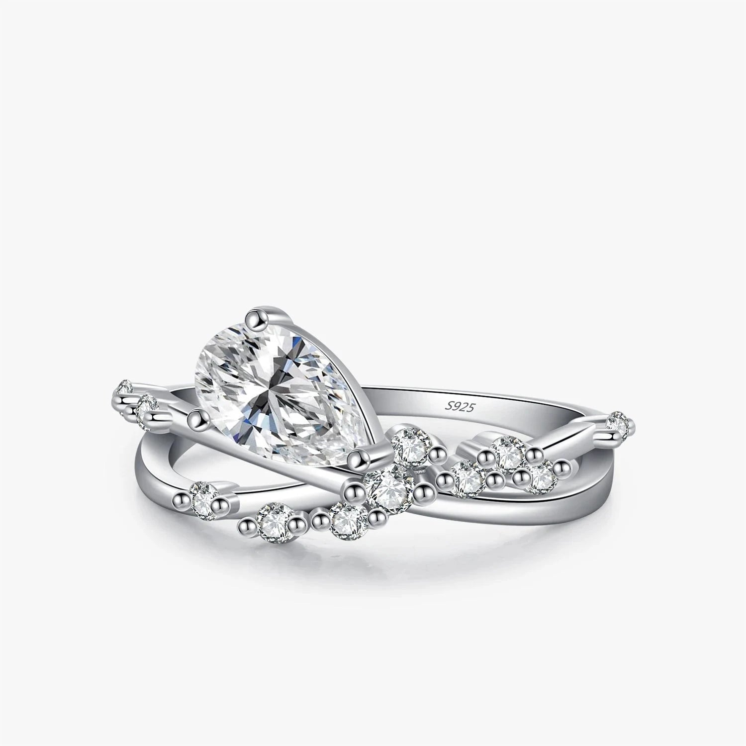 Sterling ring in silver color crafted as a refined silver ring