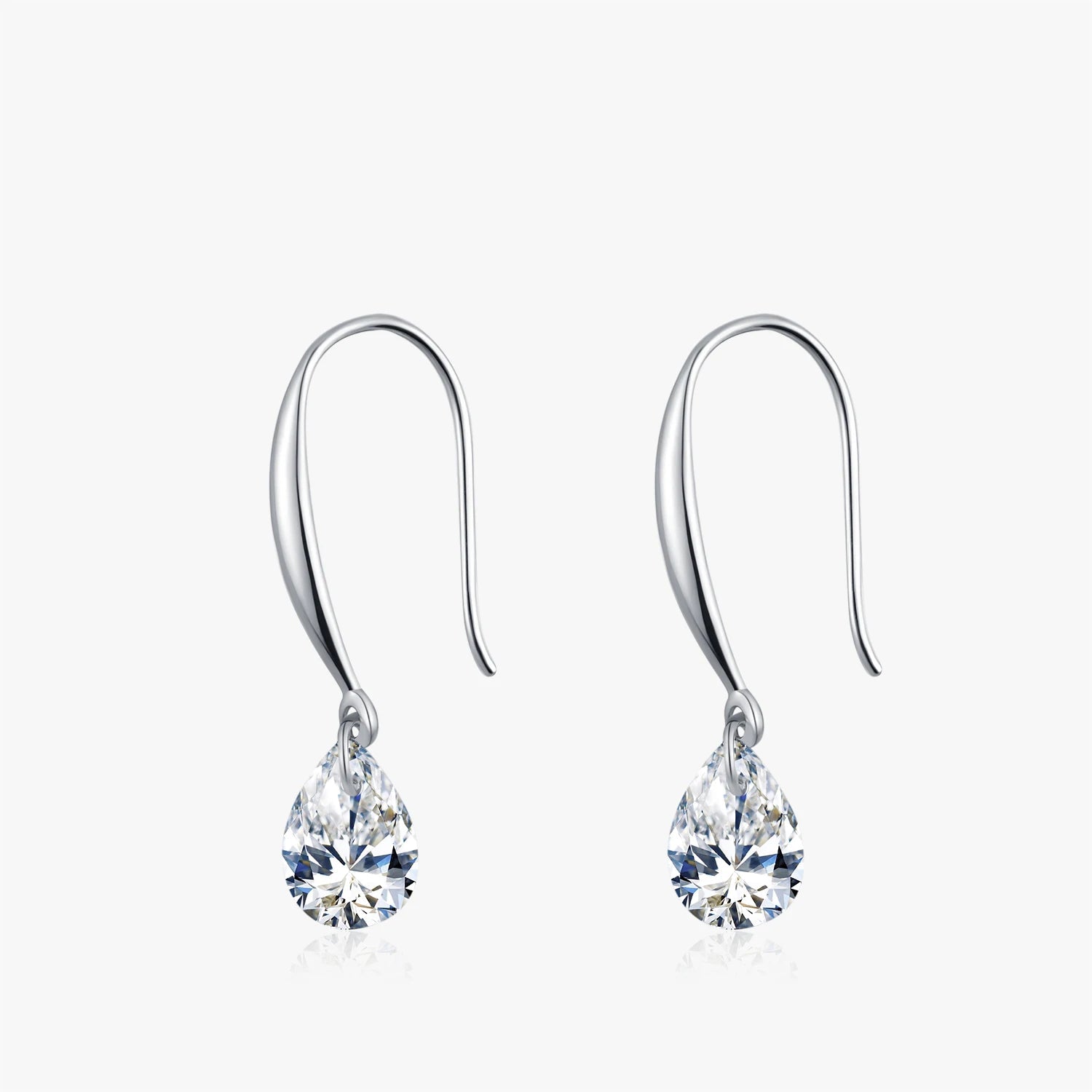 Cute earrings in 925 sterling silver with graceful drop earrings sway
