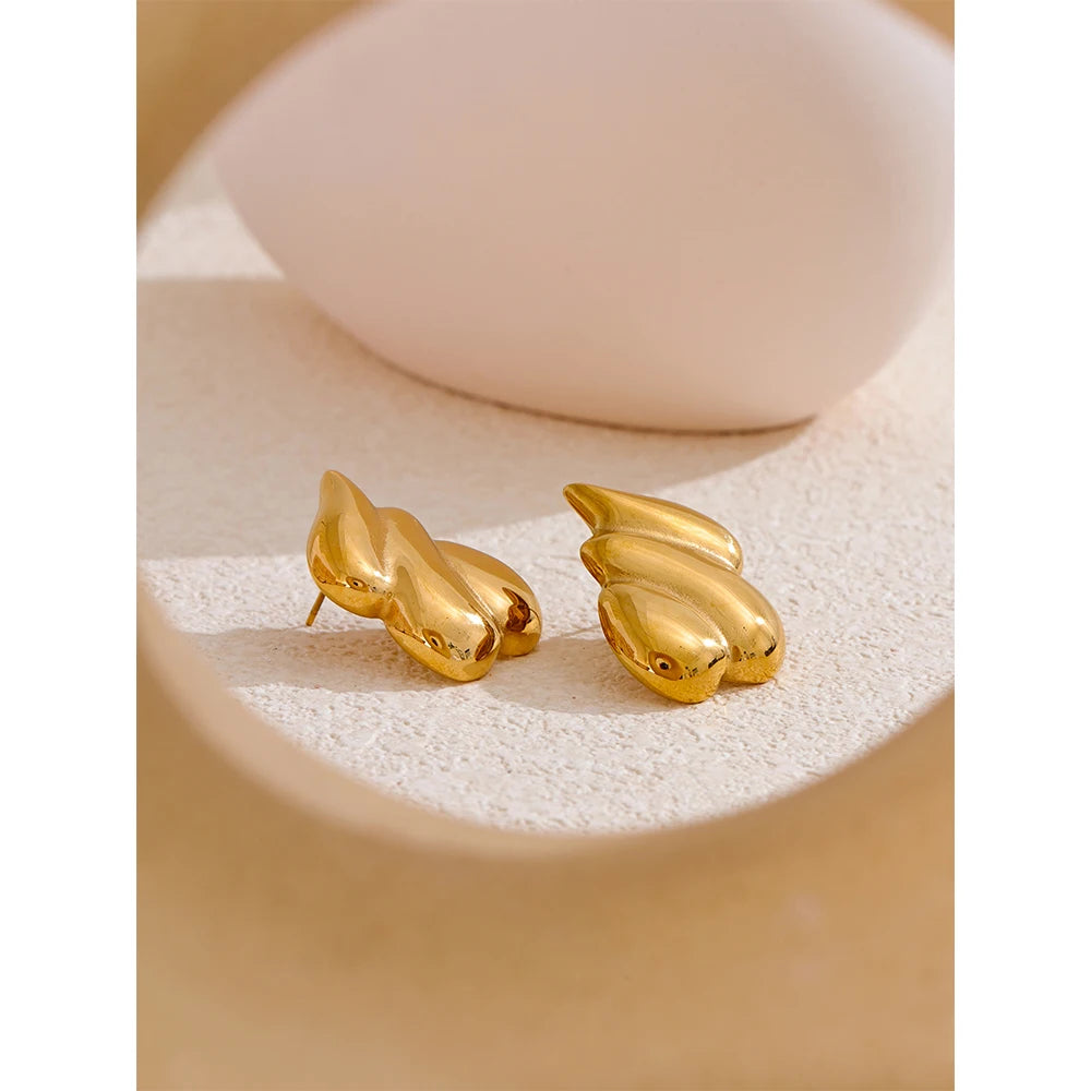 A gold earrings profile presented as sleek stud earrings gold