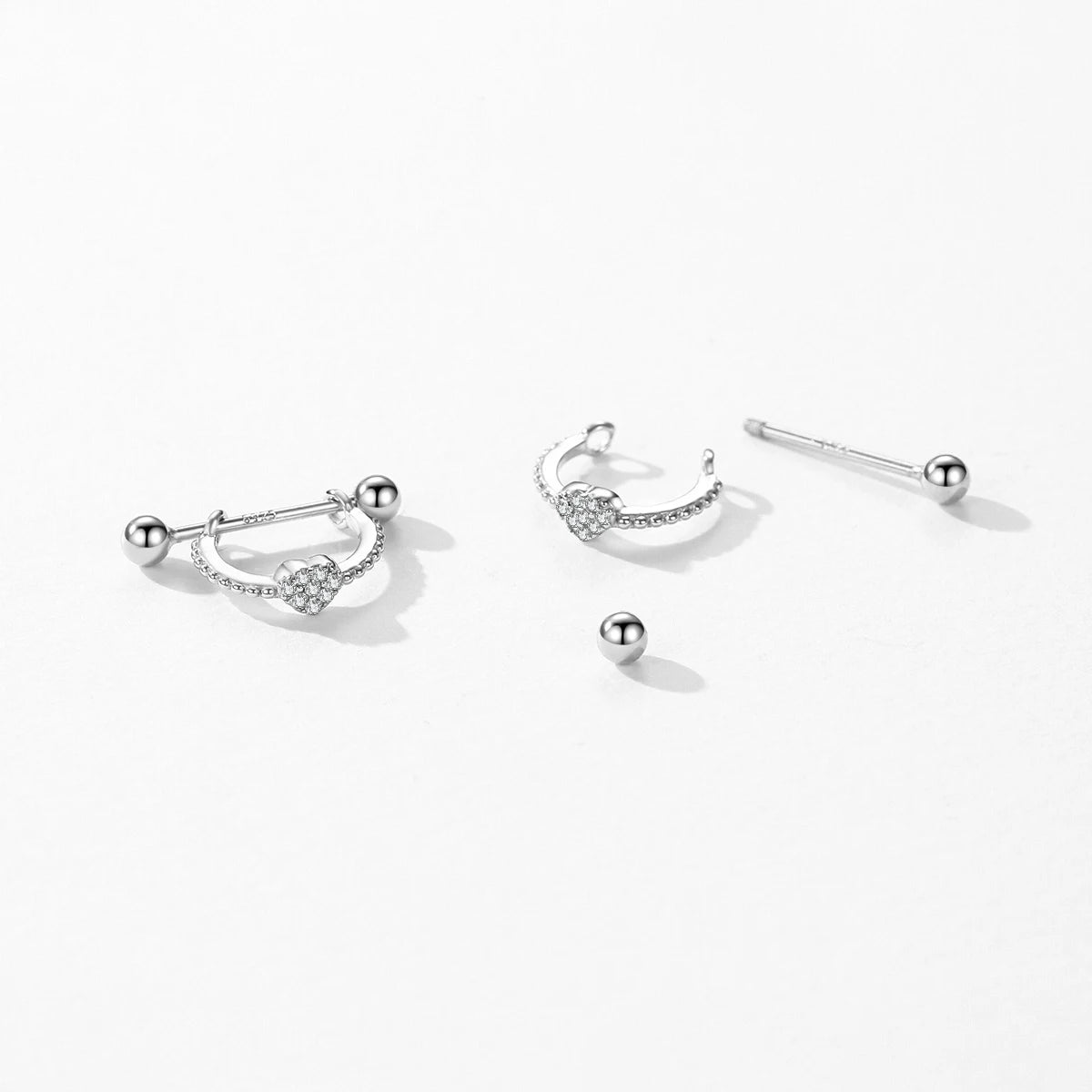 Sterling silver hoop earrings shown as classic hoop earrings in 925 sterling silver