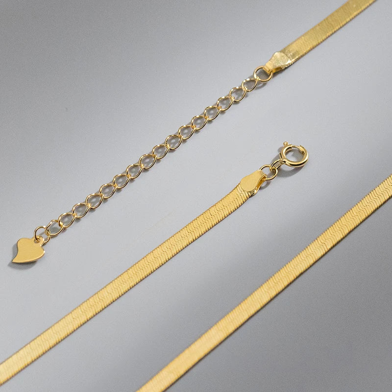 Women’s snake choker necklace sterling silver splice design