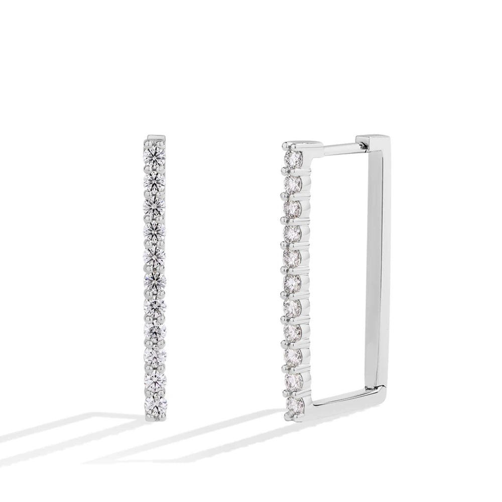 Diamond earrings with moissanite diamond sparkle as stud earrings