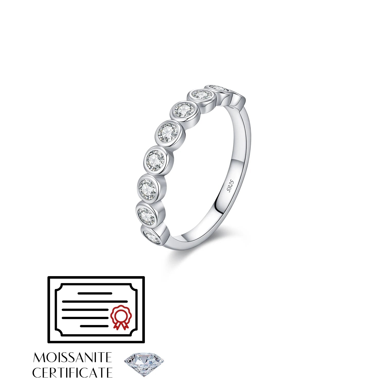 Timeless rings wedding rings with moissanite accents
