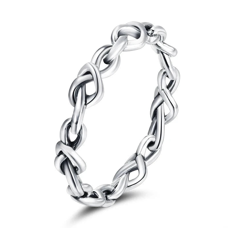 Heart ring stackable ring in 925 sterling silver for a polished ring stack