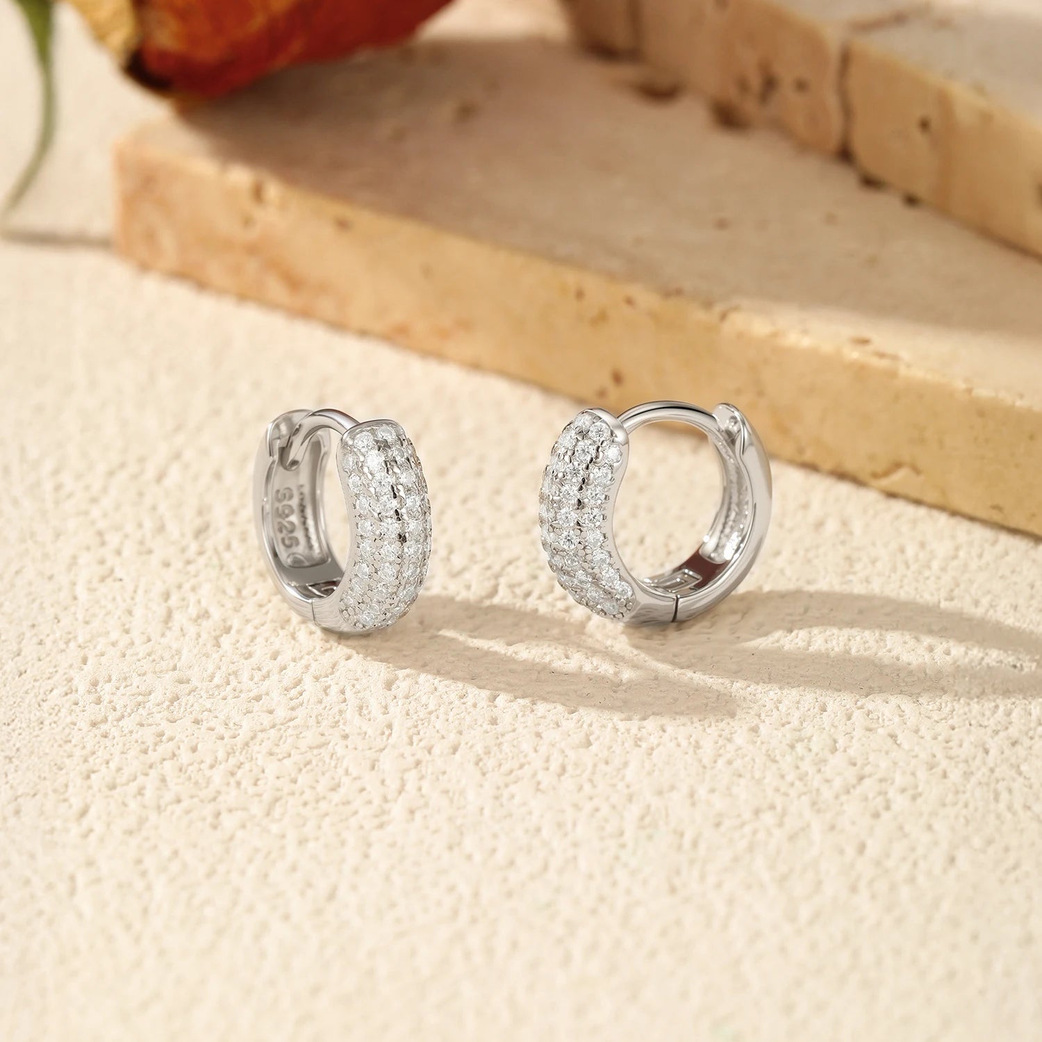 Luxury jewelry hoop earrings crafted with polished silver