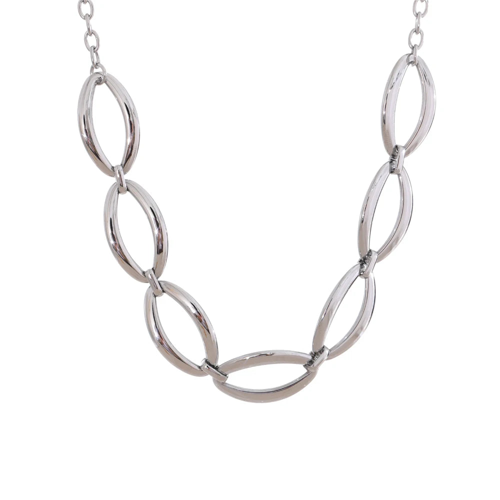 Handmade jewelry set featuring gold chain necklace and bracelet