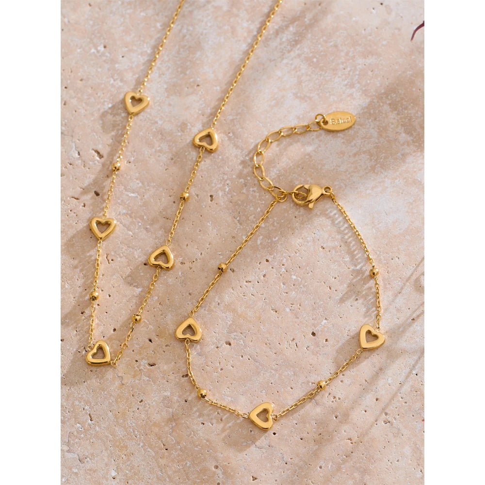 Close-up of gold chain necklace necklace with charm design