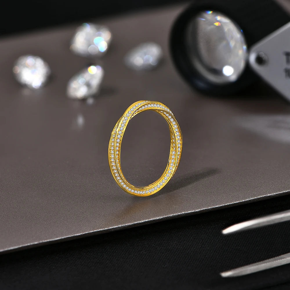 Moissanite ring showing ring size from ring comfort for daily wear