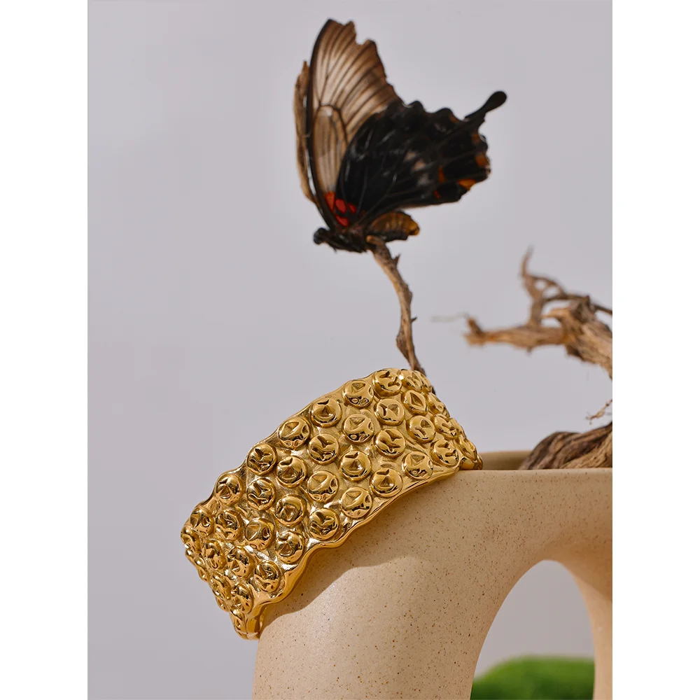 Cuff gold bangle profile highlighting bracelet bracelets stacking style