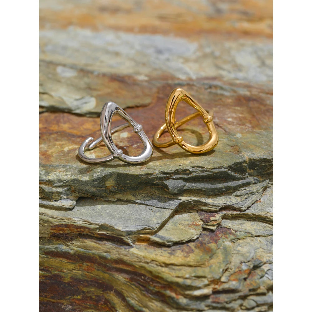 Ring oval shape with water resistant stainless steel build