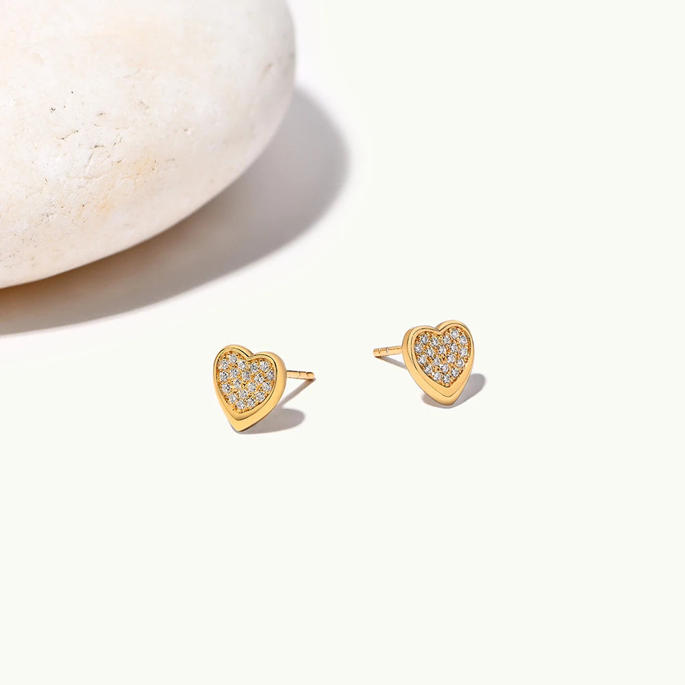 Sterling silver earrings shown as moissanite earrings for elegant shine