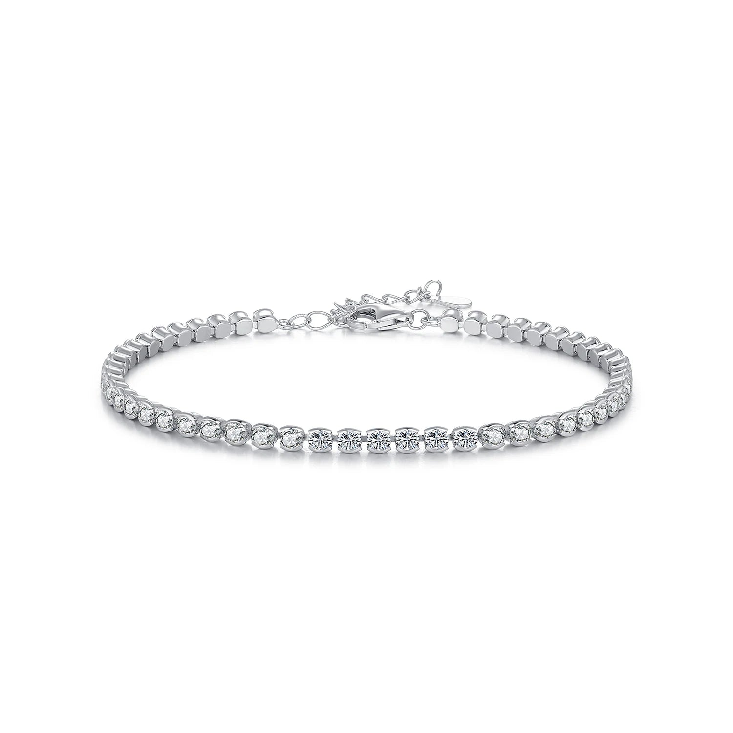 Sterling silver tennis bracelet with cubic zirconia sparkle